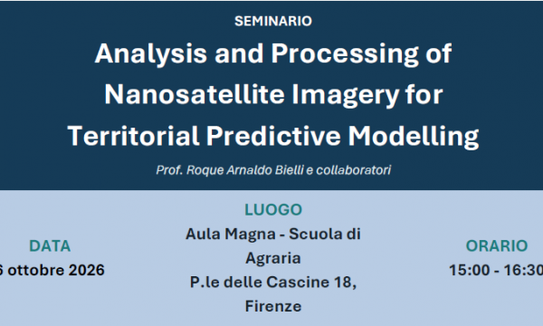 Analysis and Processing of Nanosatellite Imagery for Territorial Predictive Modelling.