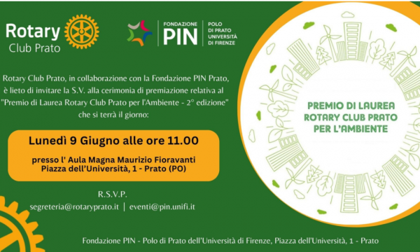Premio di studio Rotary Club Prato per l’Ambiente