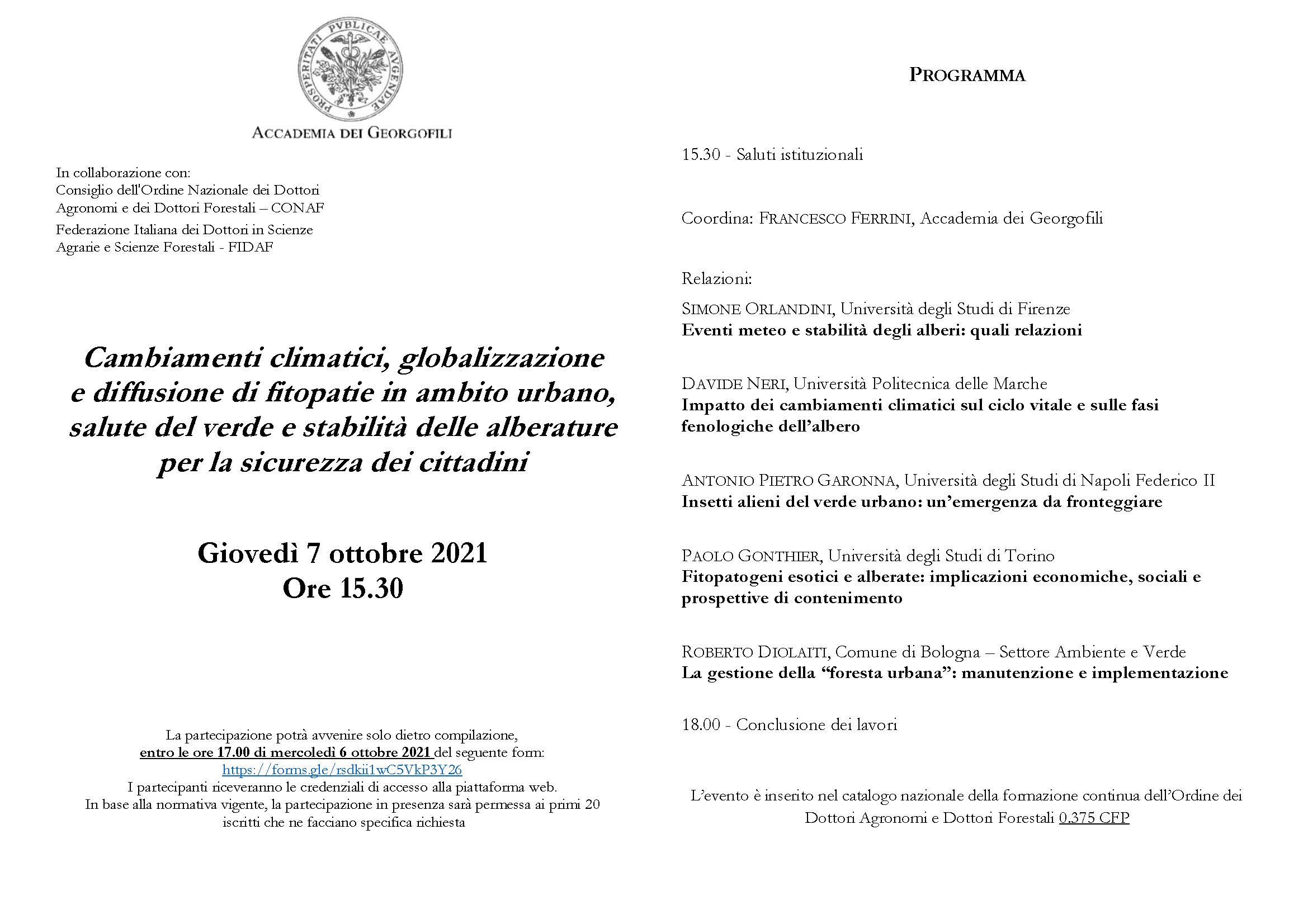 Convegno Accademia dei Georgofili 